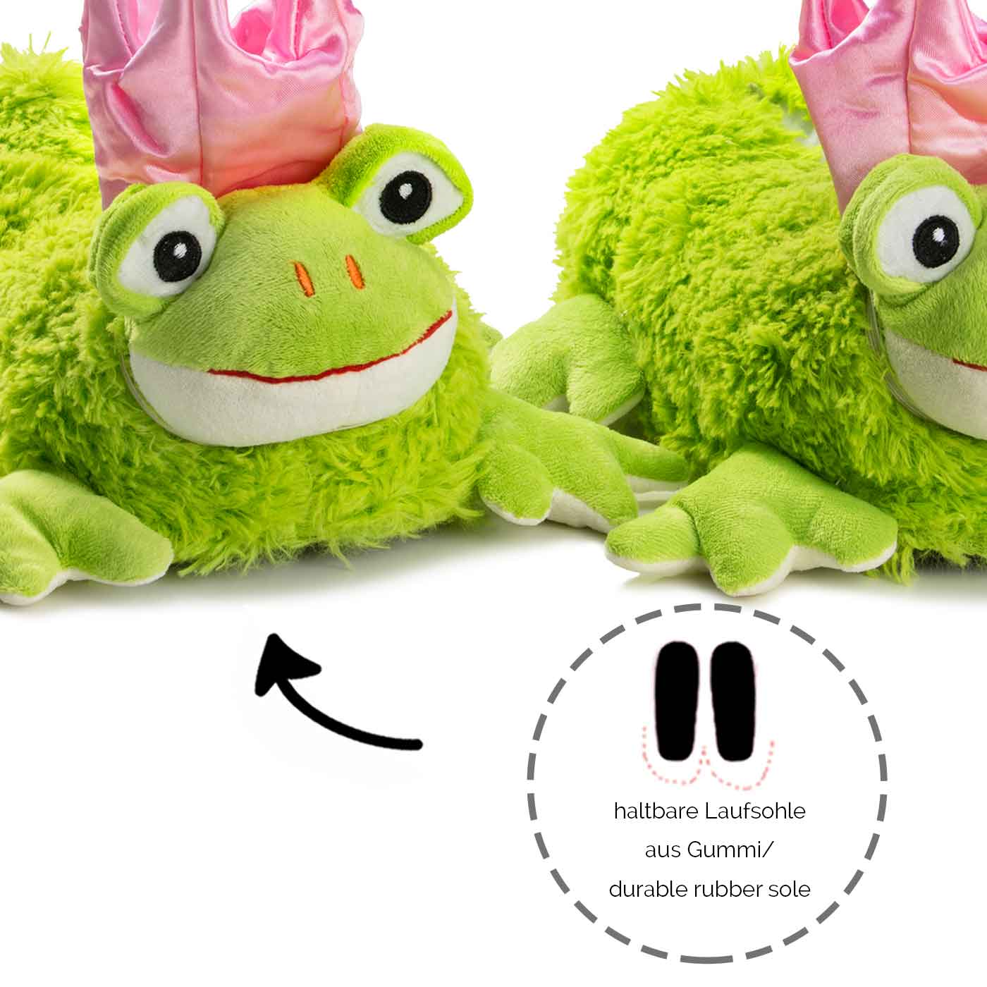 Funny Plush Slippers Frog Princess