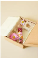 Trockenblumen, bunt, in Geschenkbox S