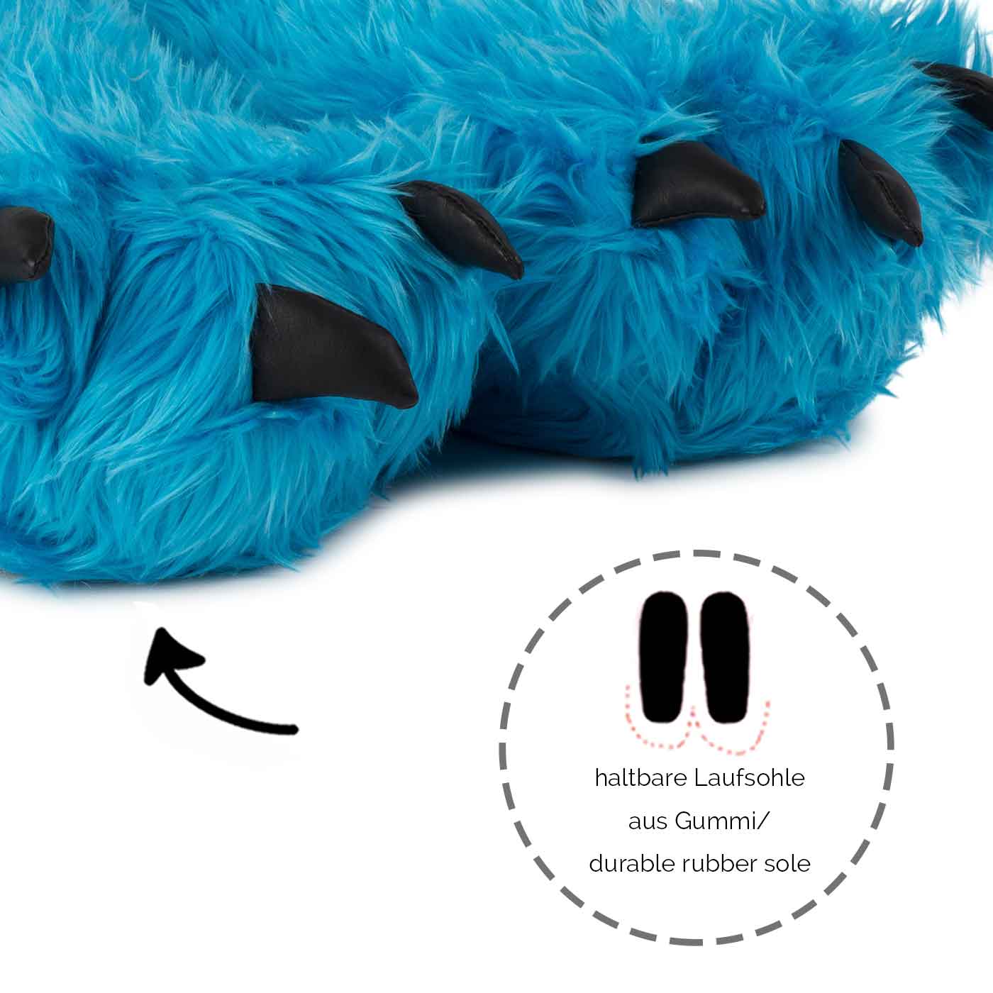 Blue claw slippers store